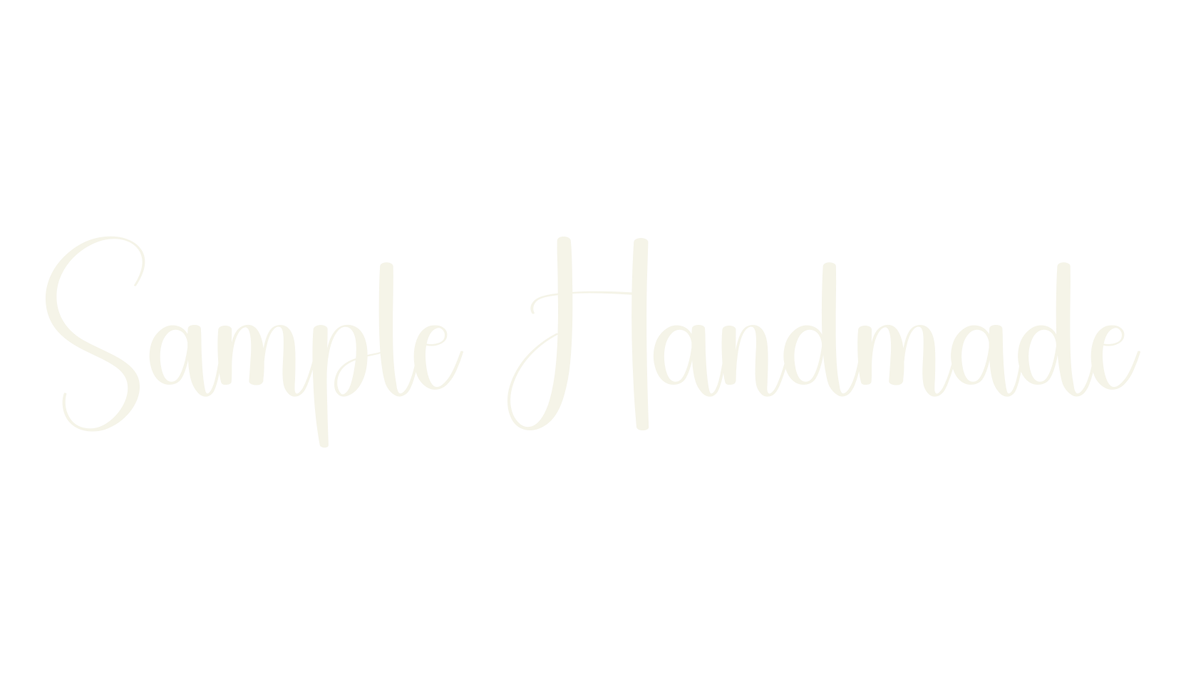 Sample Handmade, script font preview