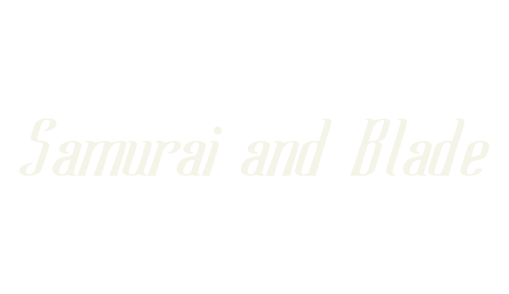 Samurai and Blade, display market font preview