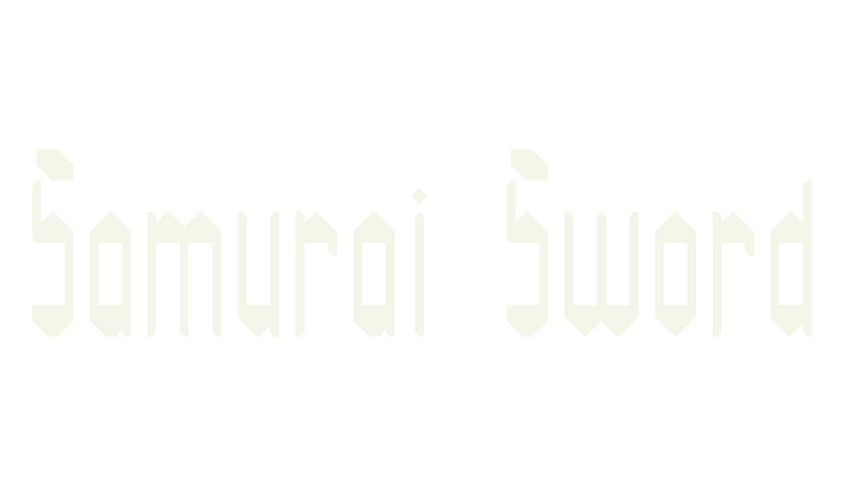 Samurai Sword, fantasy font preview