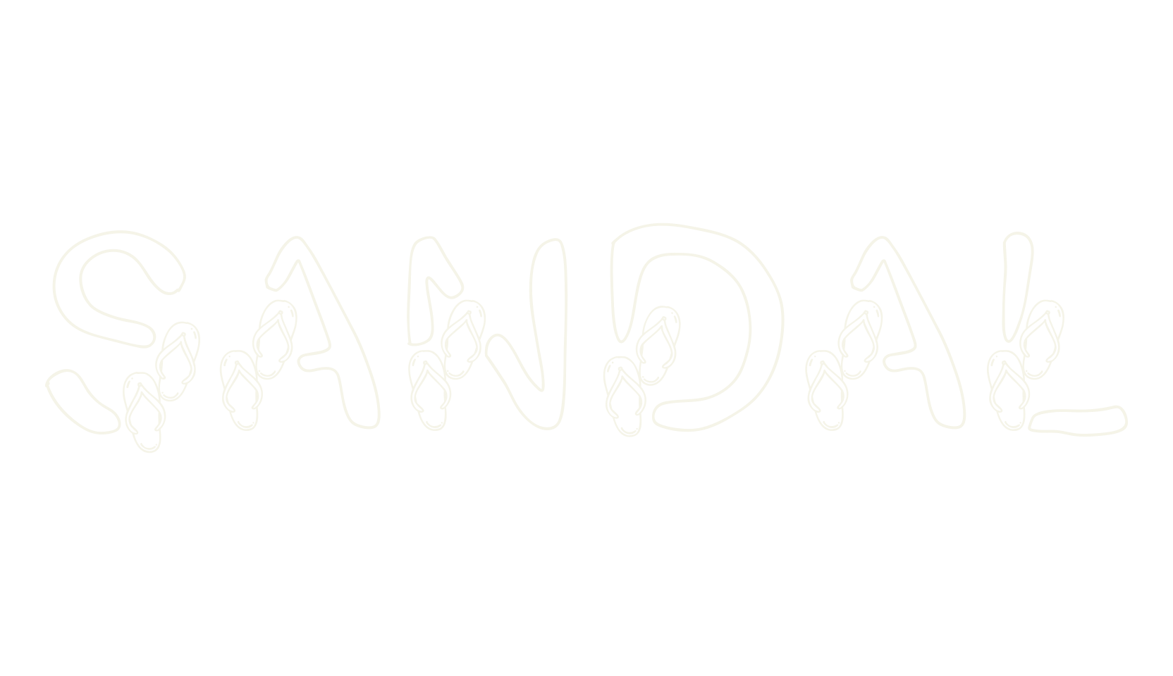 Sandal, logo font preview