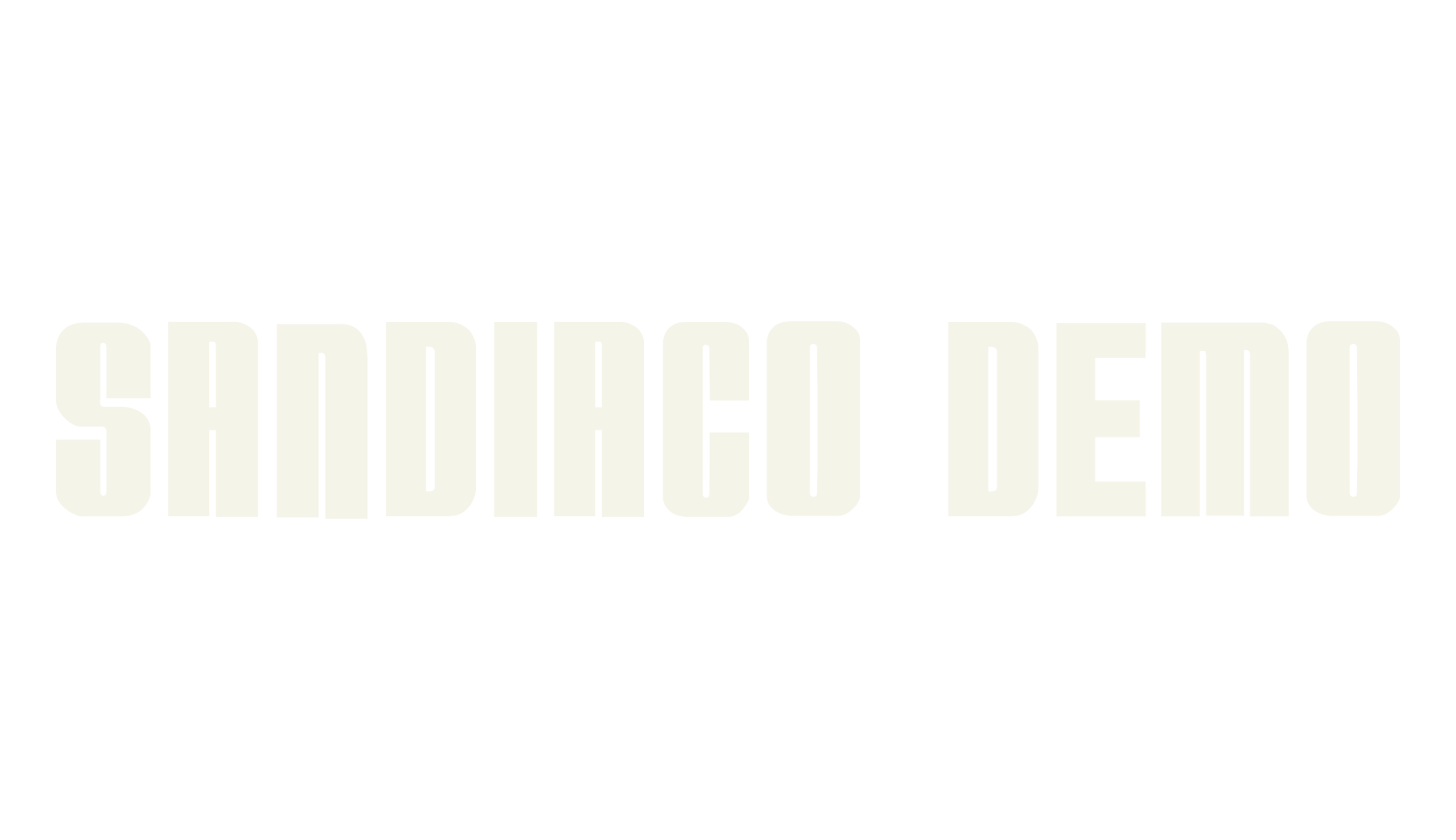 SANDIACO DEMO, bold font preview