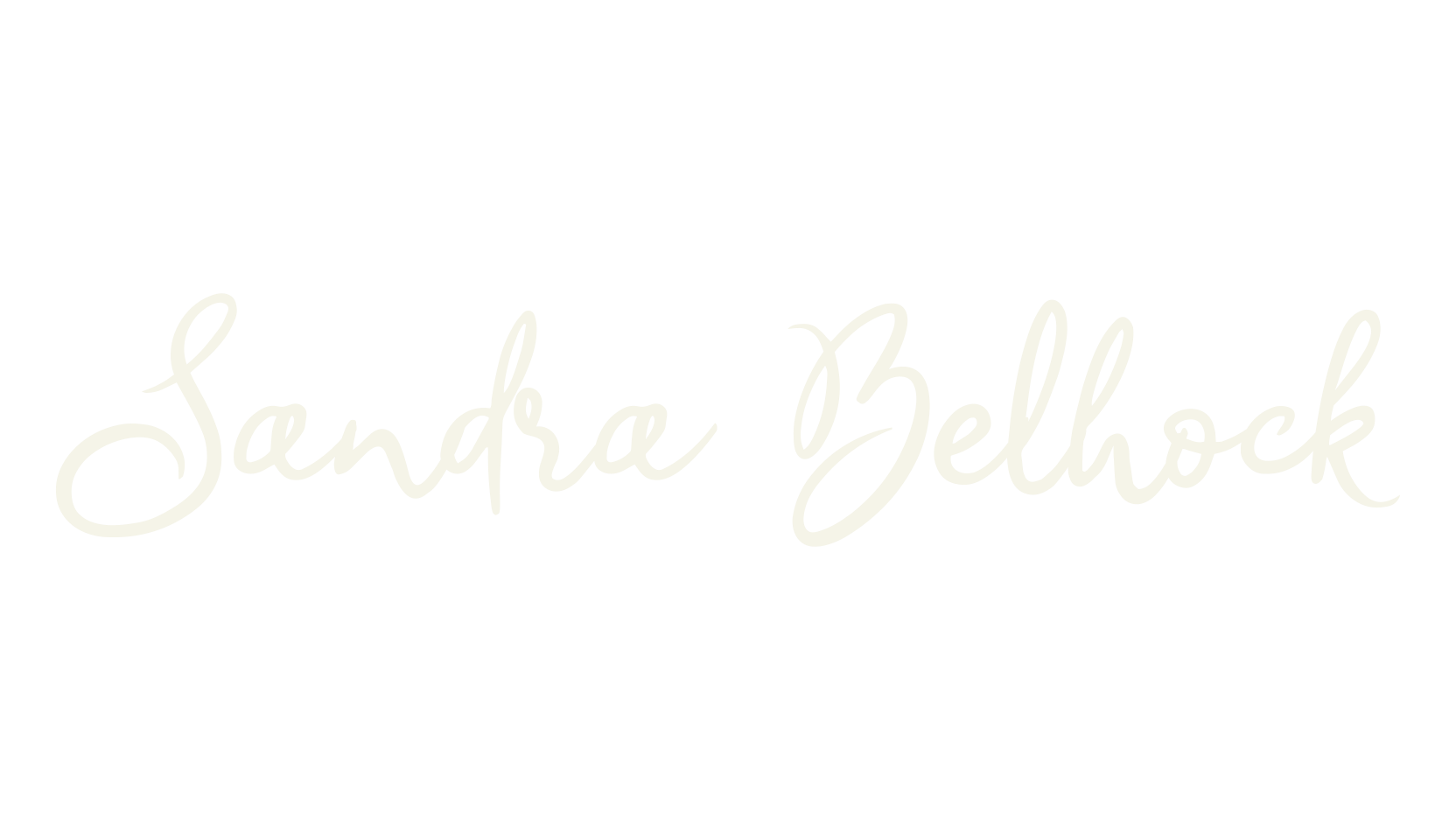 Sandra Belhock, signature font preview