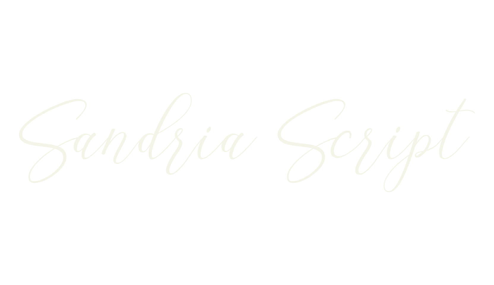 Sandria Script, calligraphy font preview
