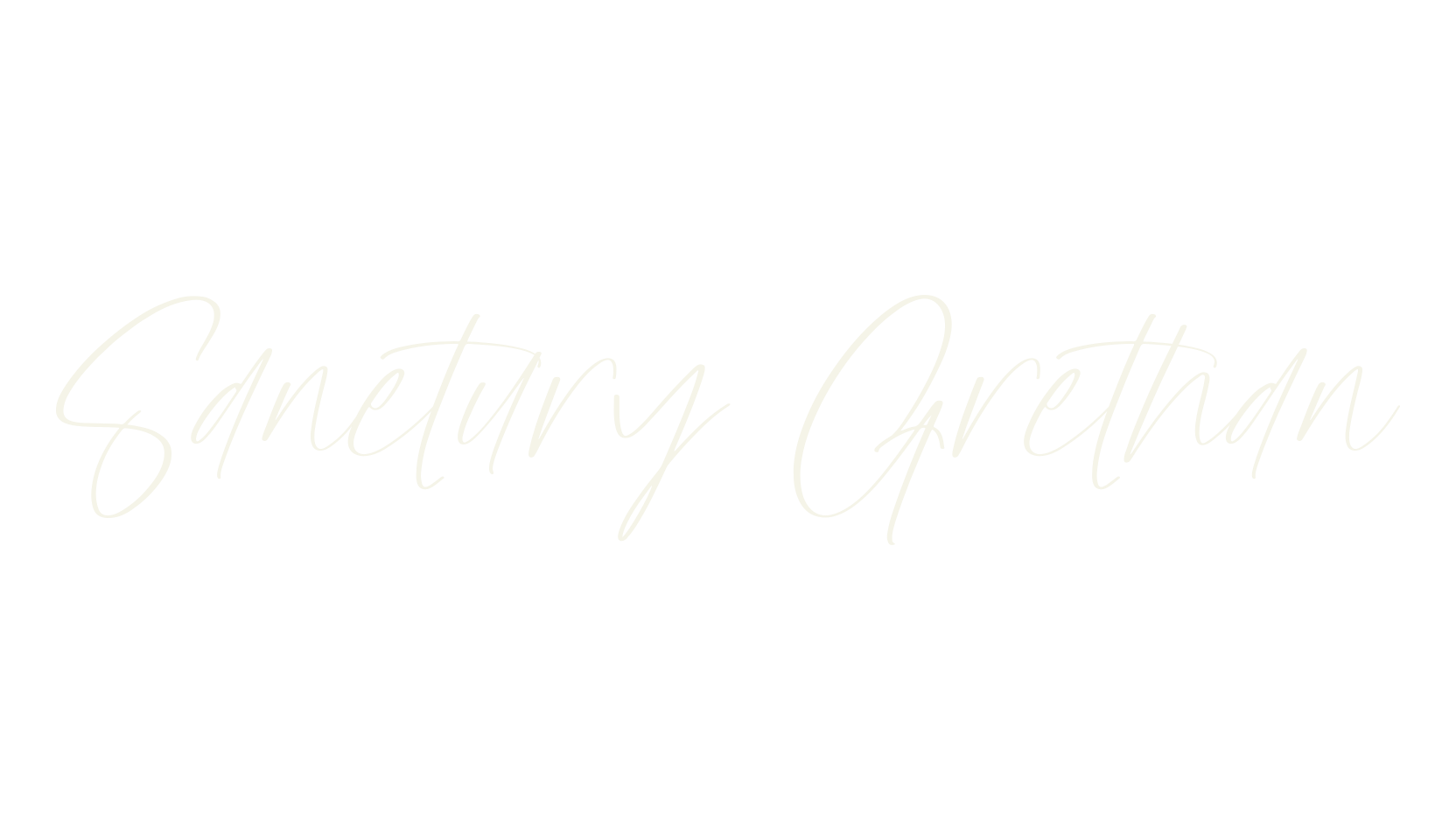 Sanetury Grethan, script font preview