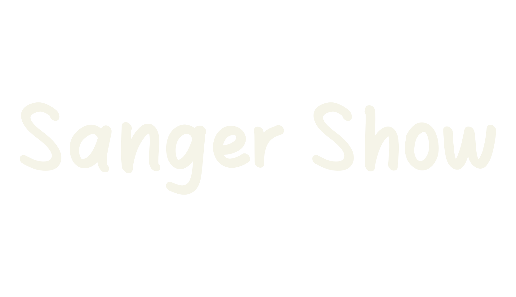 Sanger Show, handwritten font preview
