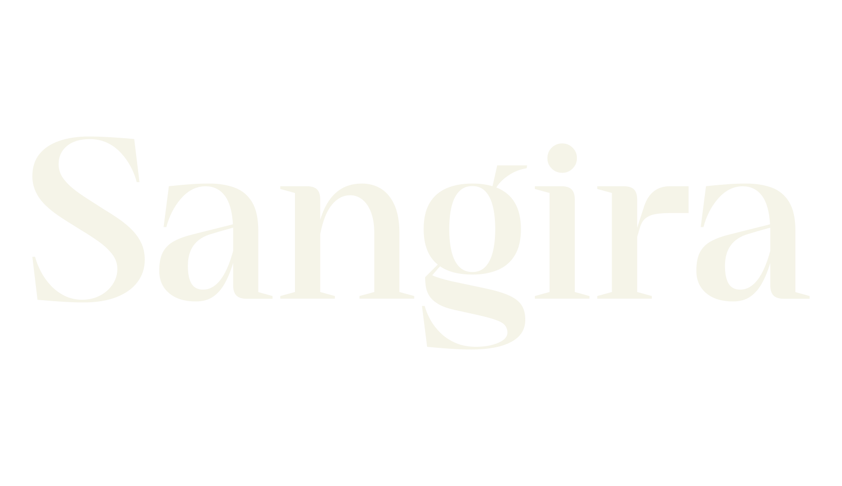 Sangira, serif font preview