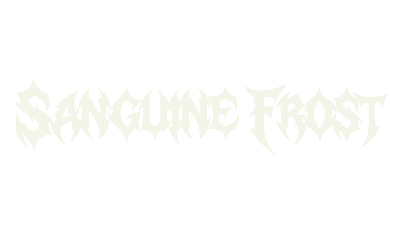 Sanguine Frost, death metal font preview