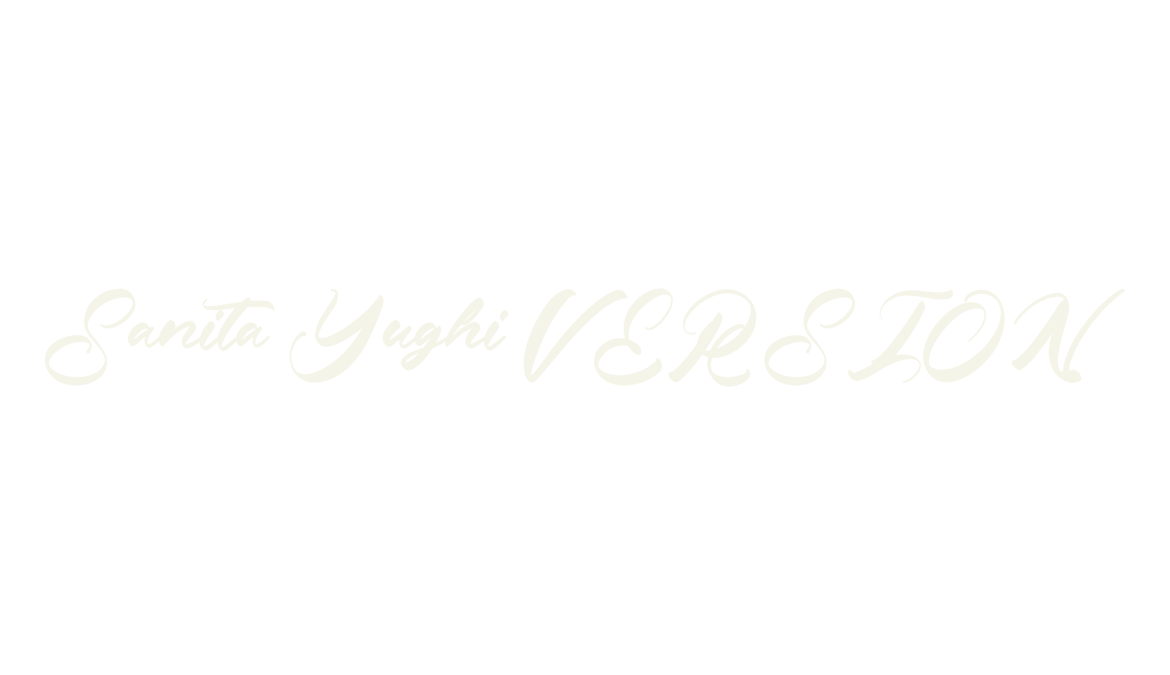 Sanita Yughi VERSION, script font preview