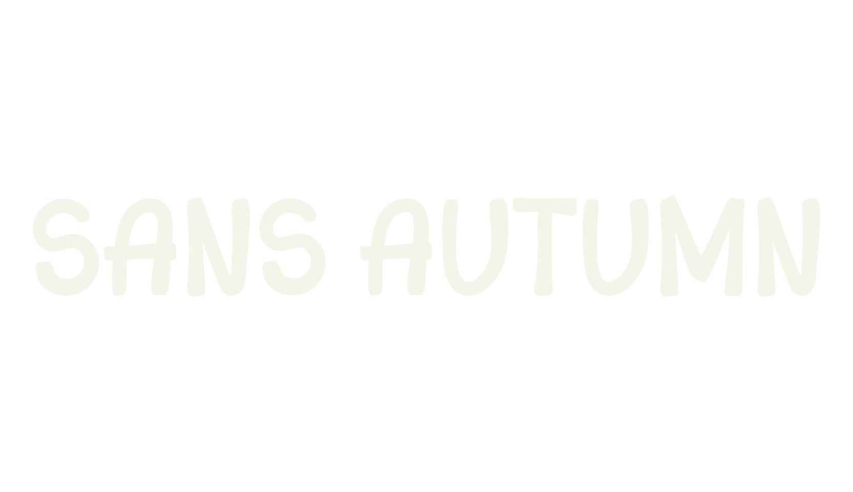 Sans Autumn, sans serif font preview