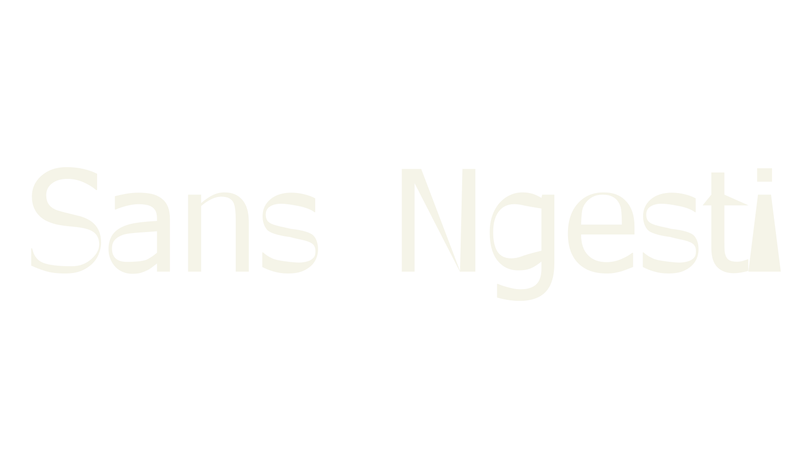 Sans Ngesti, display font preview
