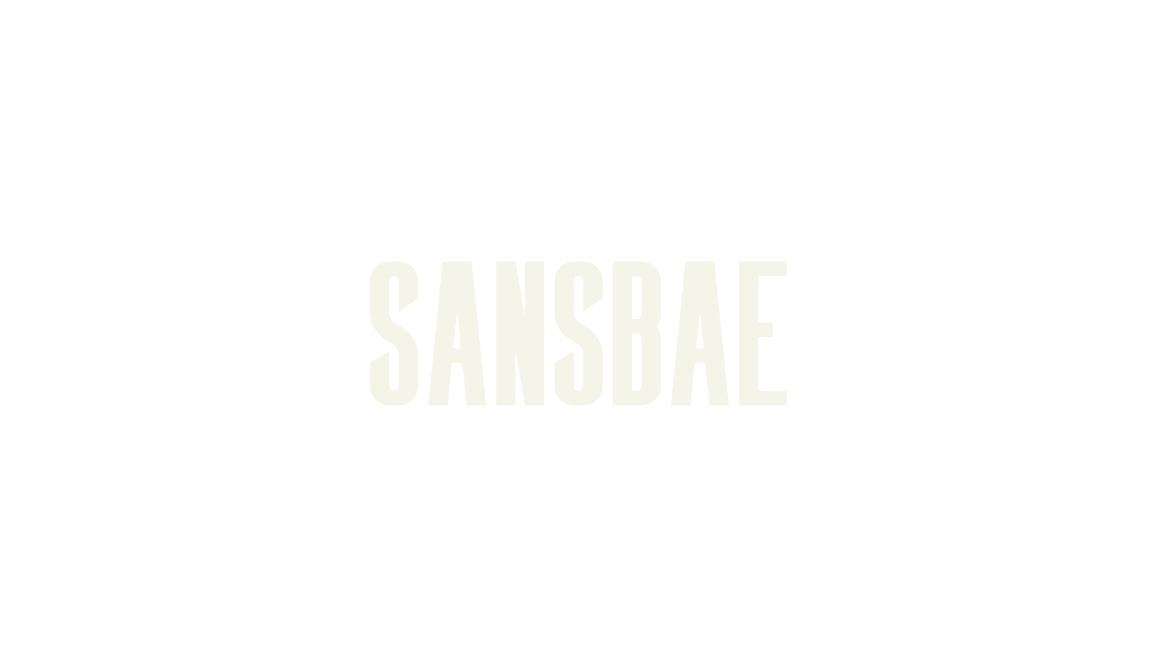 Sansbae, futuristic font preview