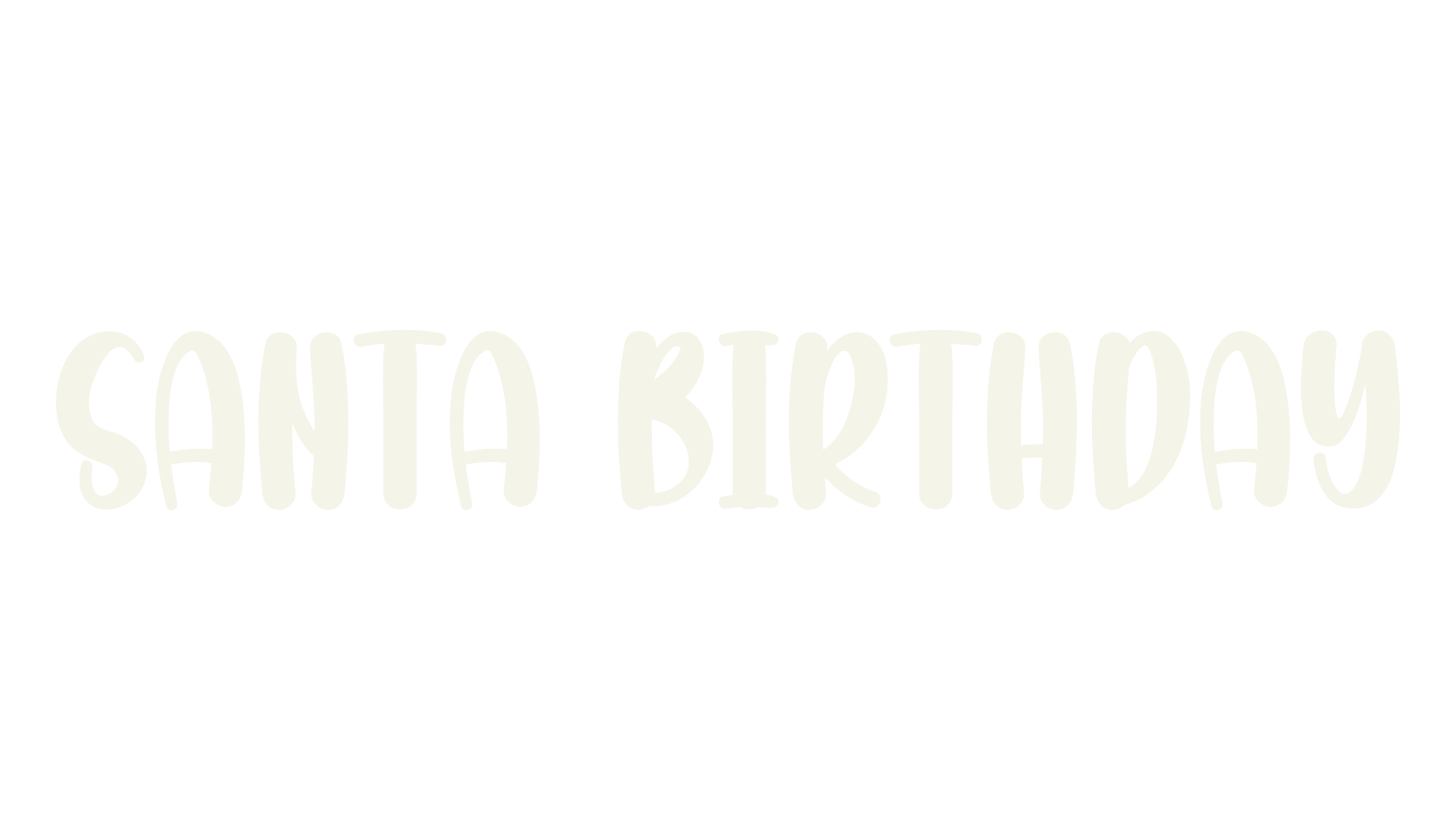 Santa Birthday, vintage font preview