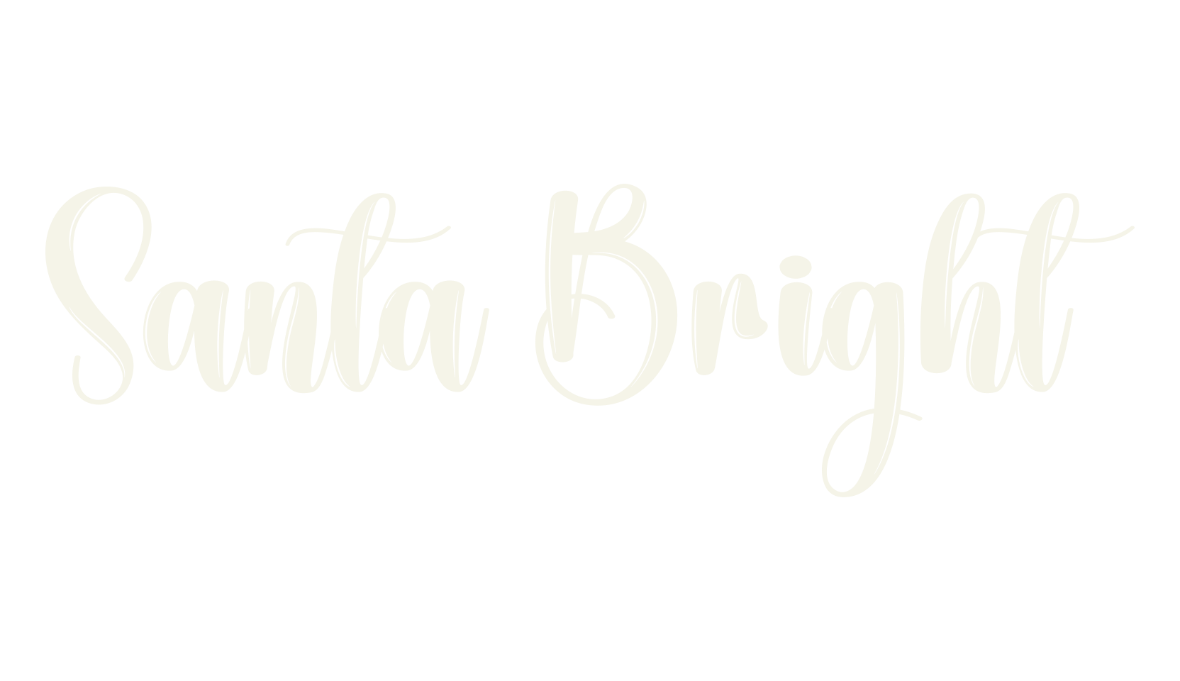 Santa Bright, calligraphy font preview