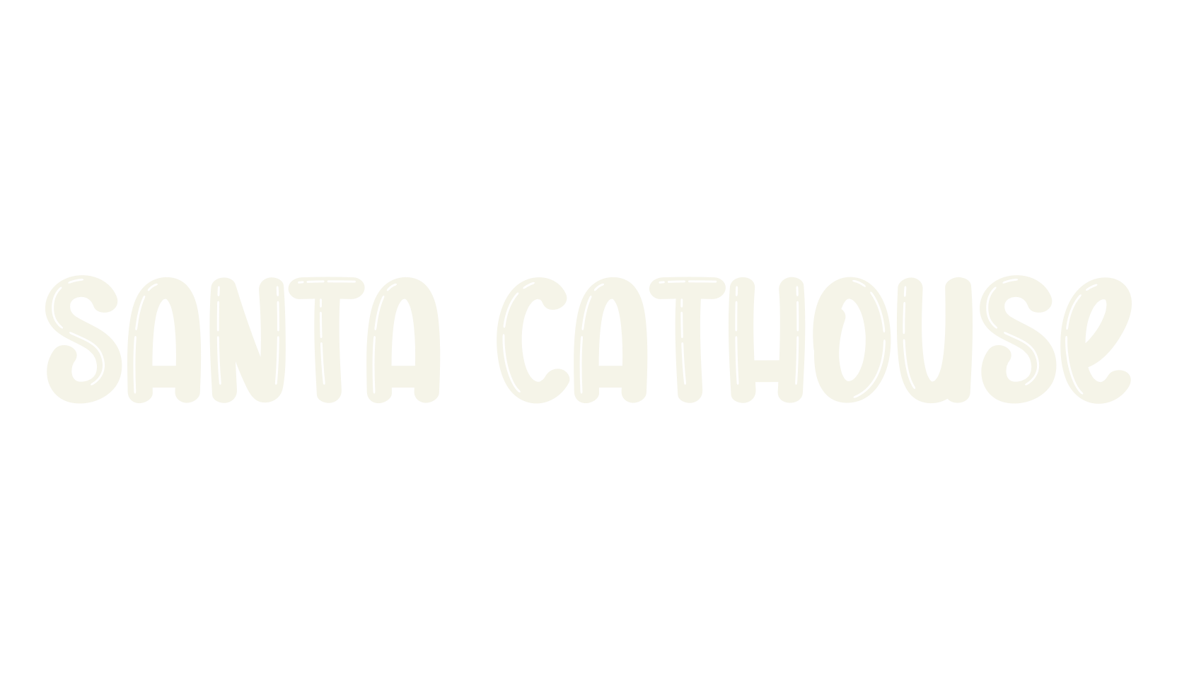 Santa Cathouse, christmas font preview