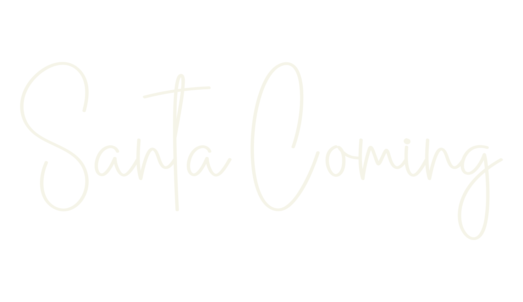 Santa Coming, calligraphy font preview