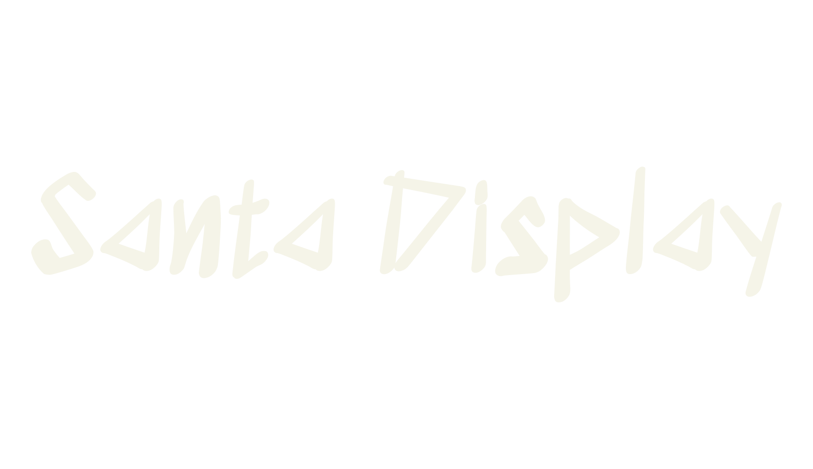 Santa Display, procreate font preview
