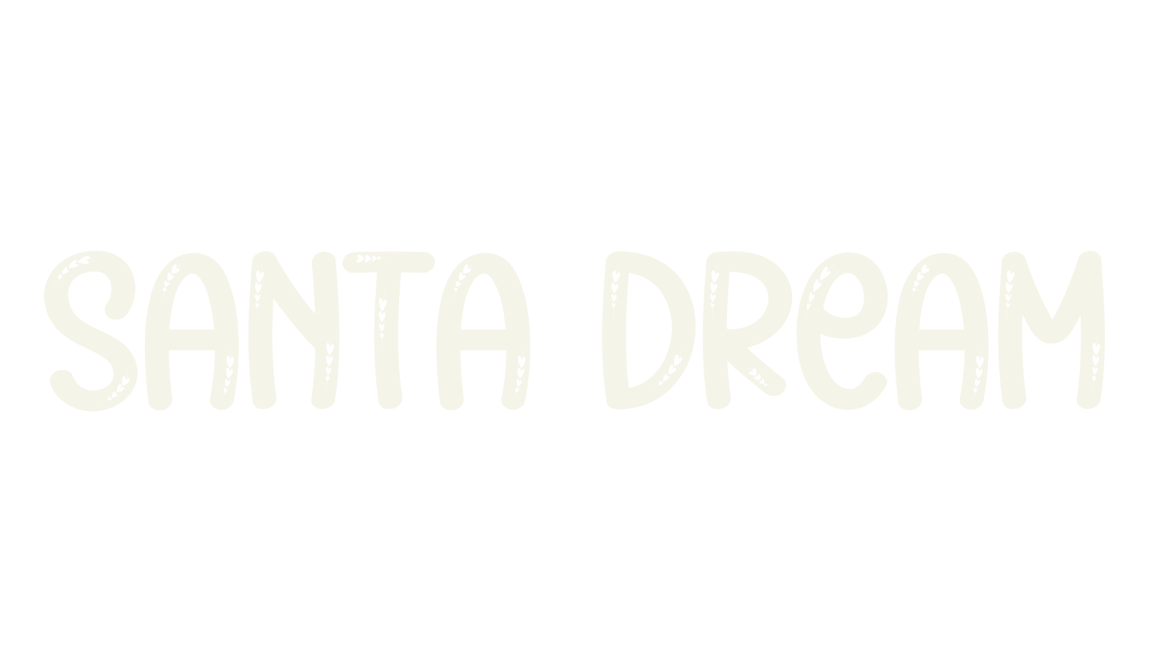 Santa Dream, modern font preview