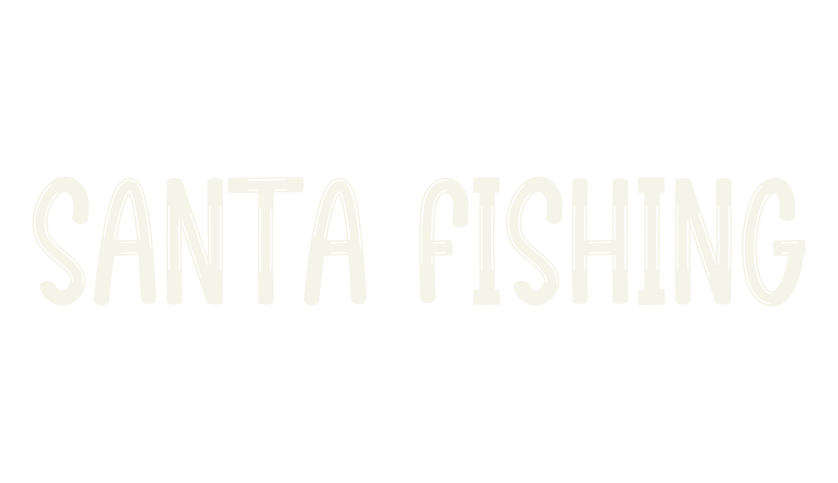 Santa Fishing, script font preview