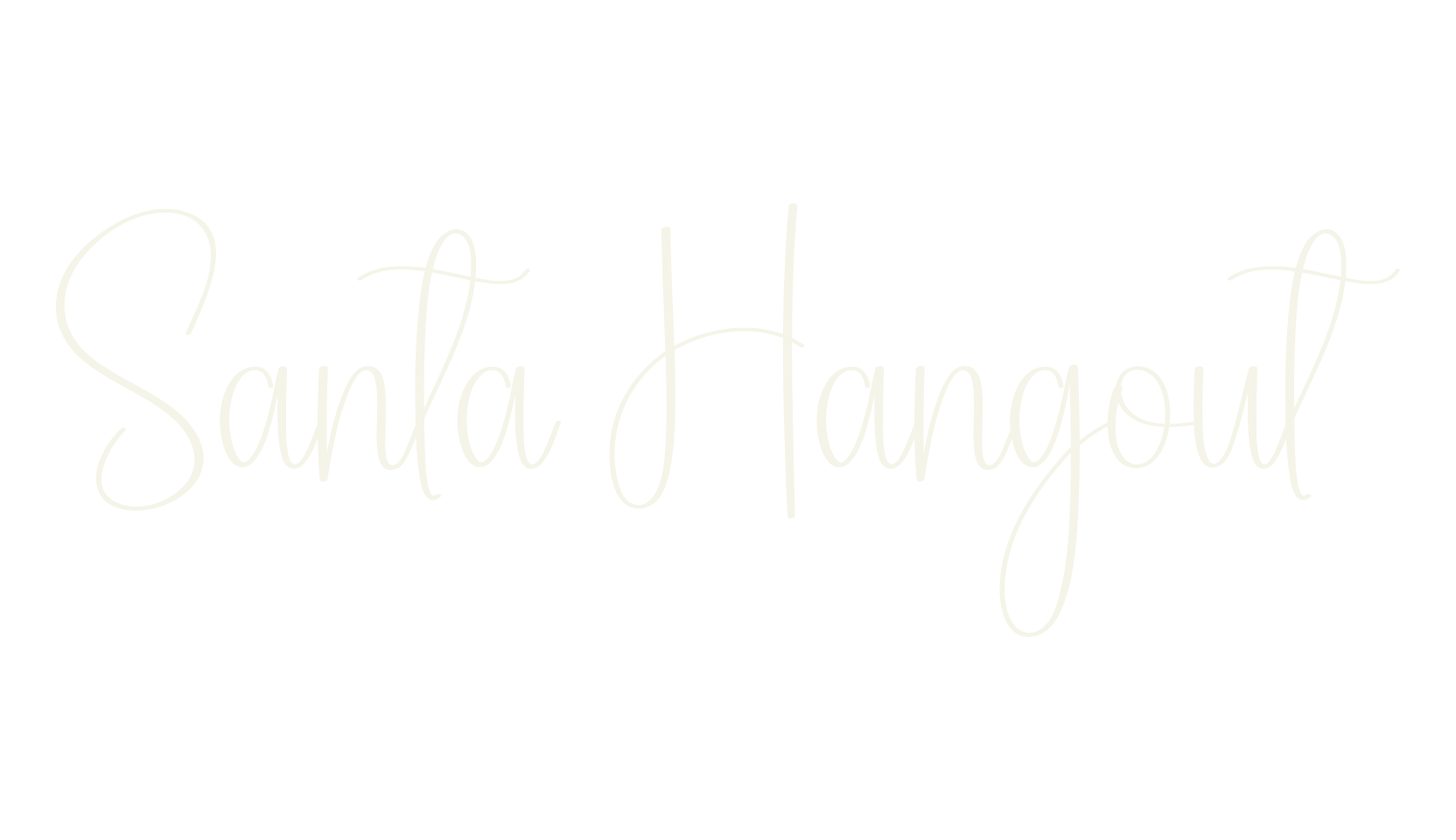 Santa Hangout, calligraphy font preview