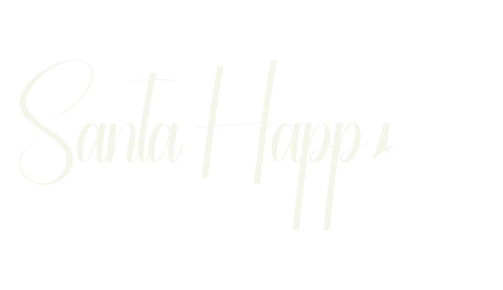 Santa Happyday, calligraphy font preview