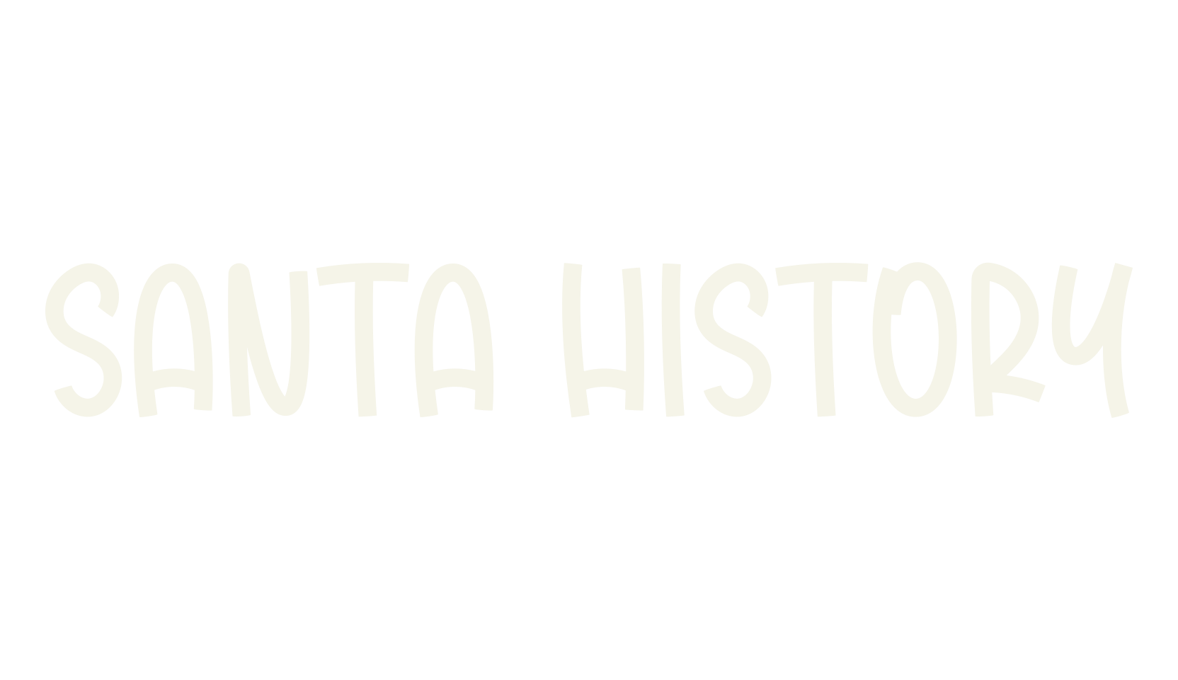Santa History, script font preview
