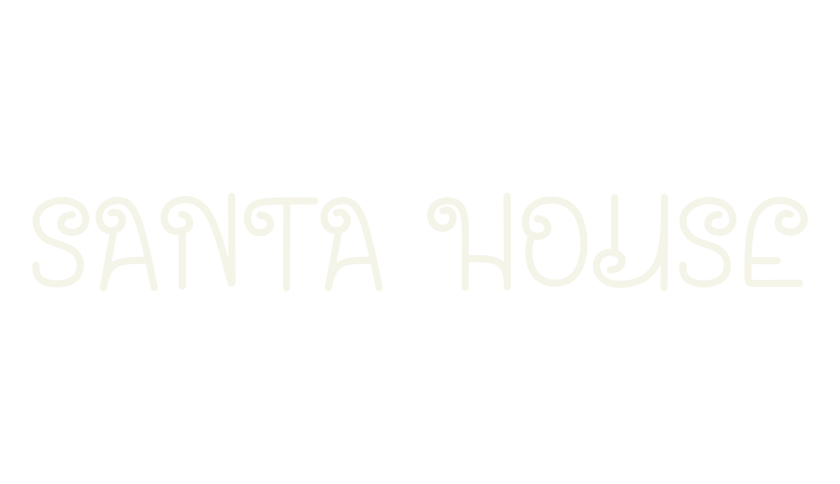 Santa House, christmas font preview