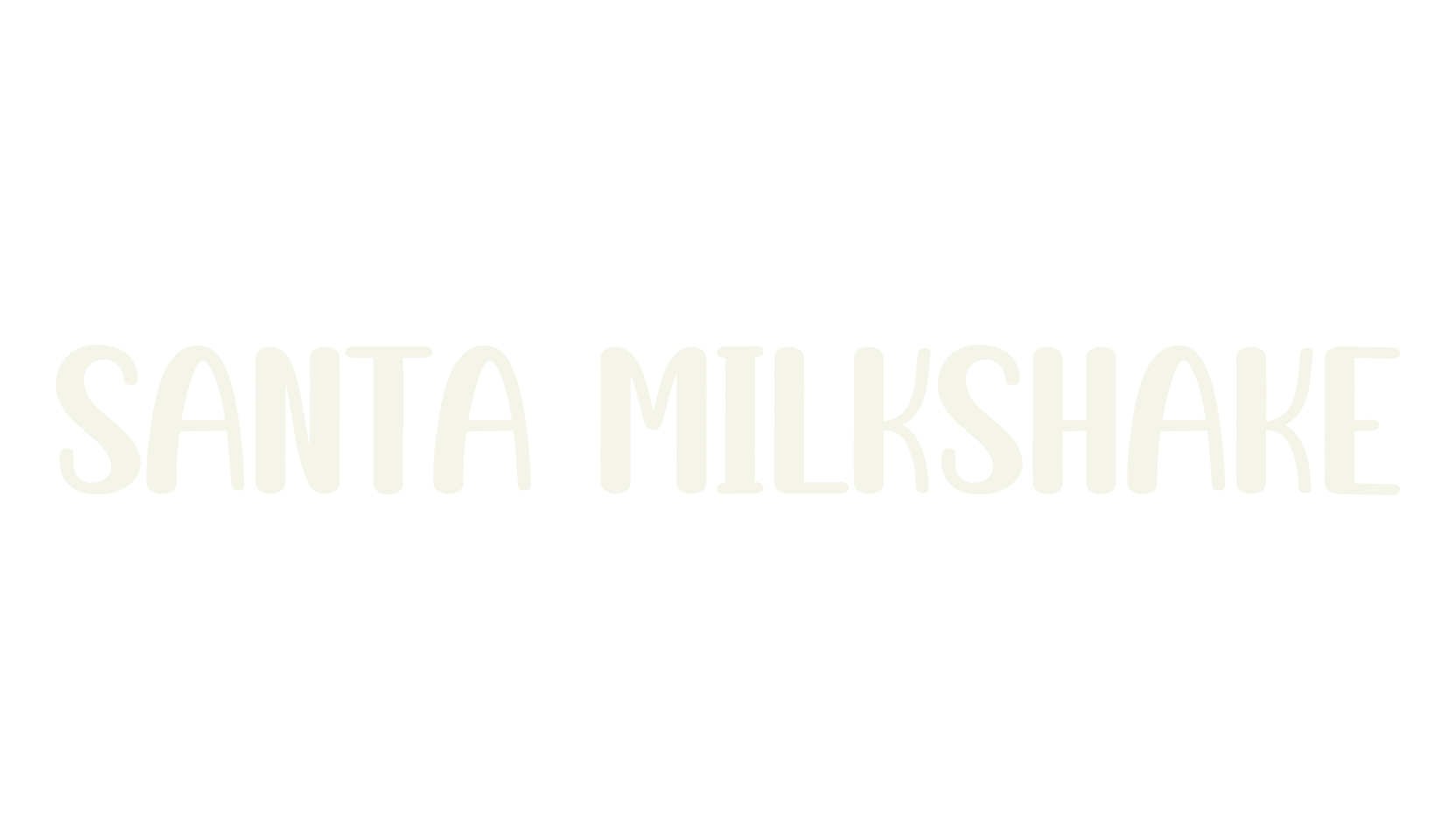 Santa Milkshake, script font preview