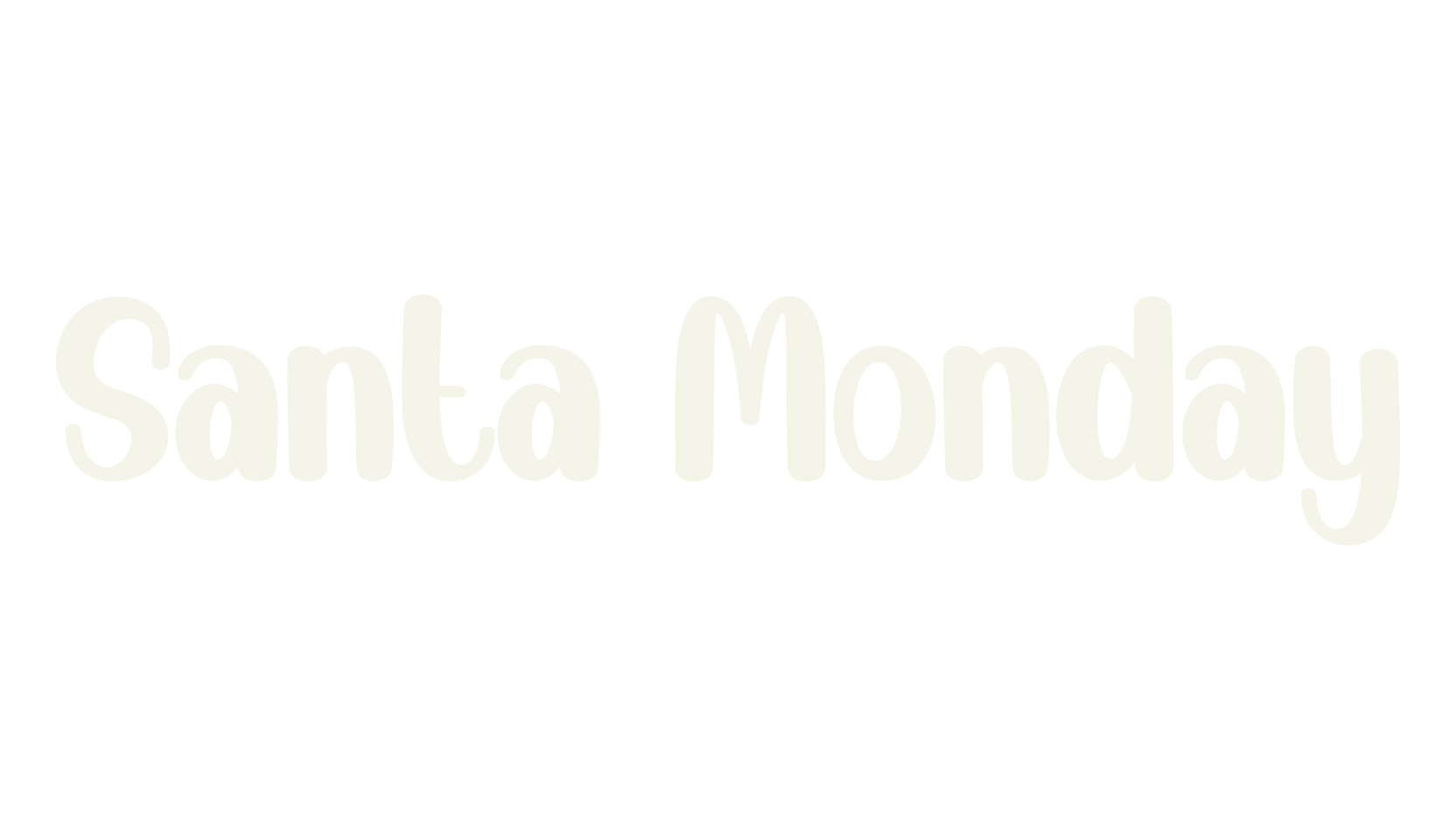 Santa Monday, handwriting font preview