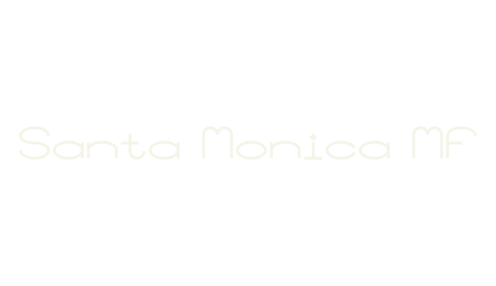 Santa Monica MF, sans font preview