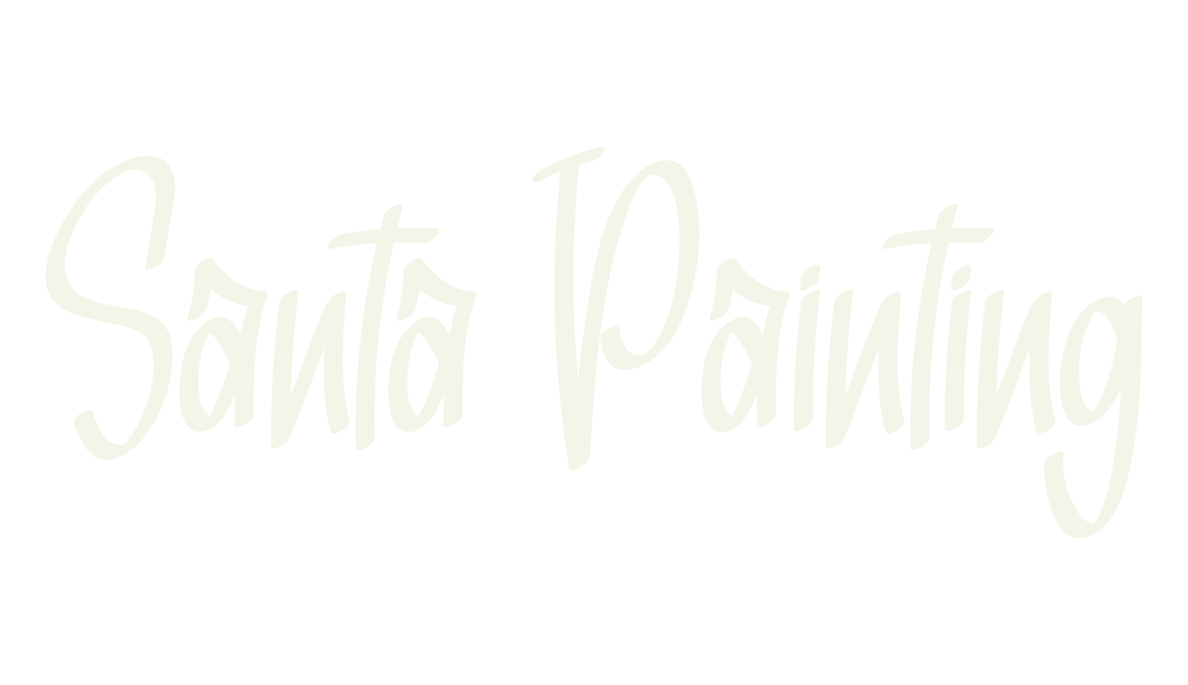 Santa Painting, modern font preview