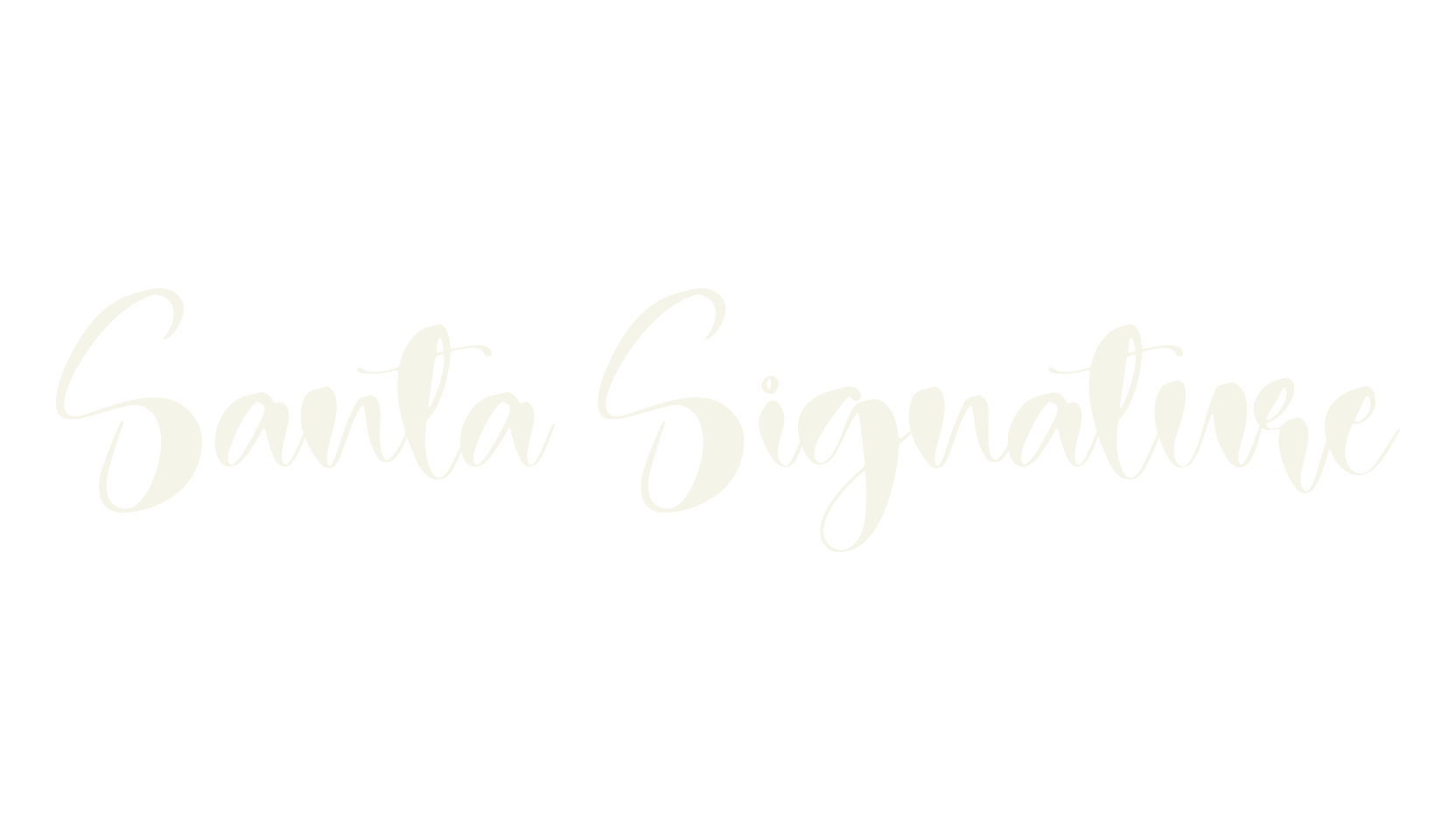 Santa Signature, calligraphy font preview