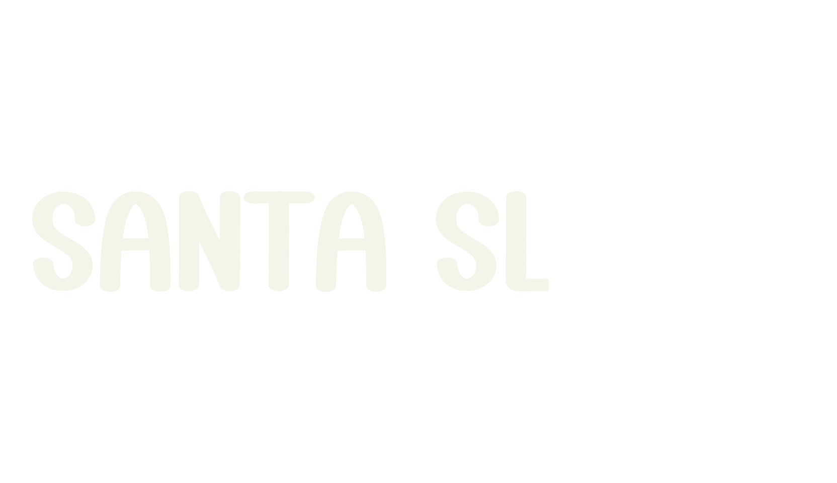 Santa Sleigh, various font preview