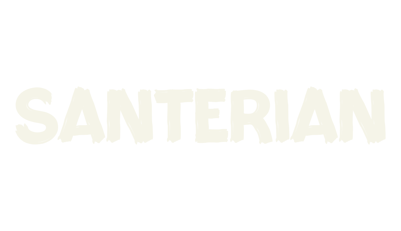 Santerian, brush font preview