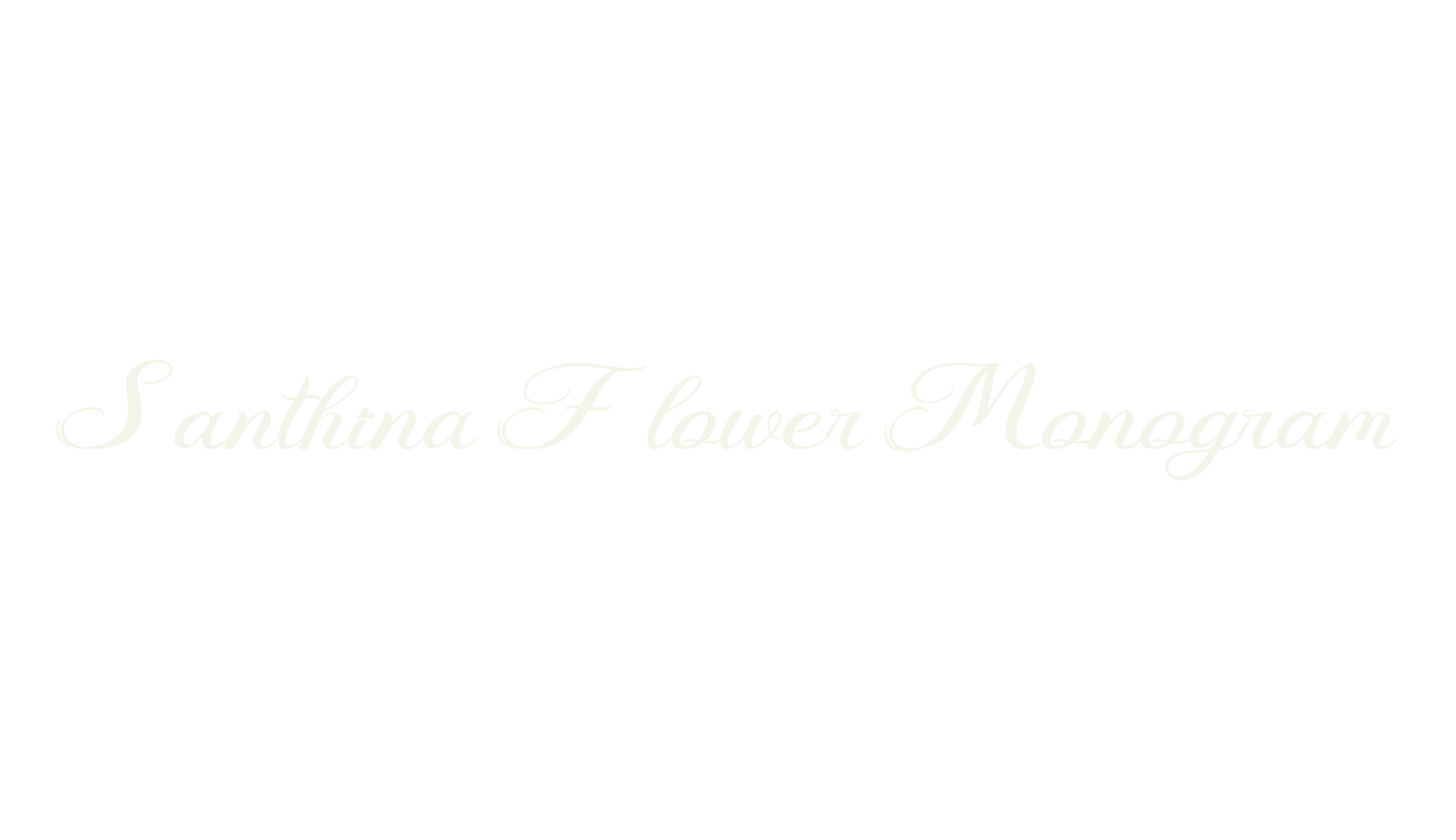 Santhina Flower Monogram, handwriting font preview