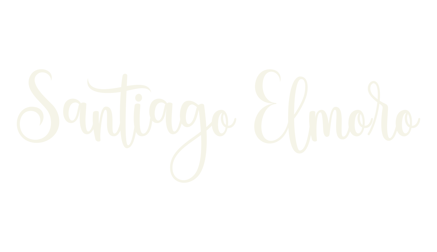 Santiago Elmoro, cursive font preview