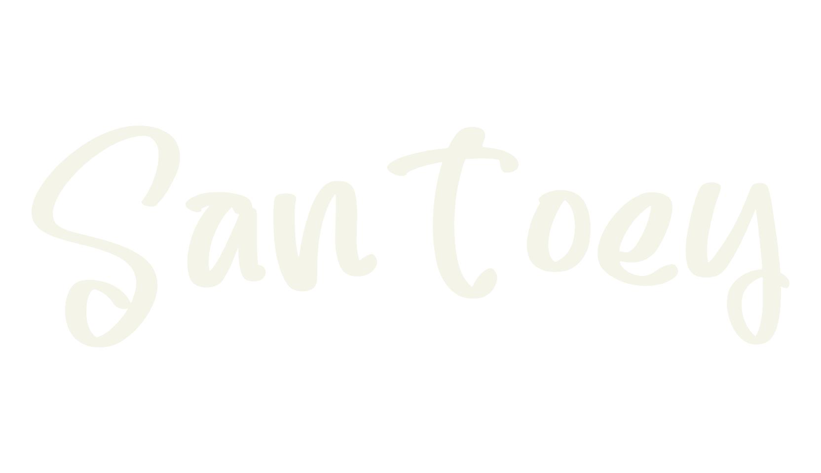 Santoey, script font preview