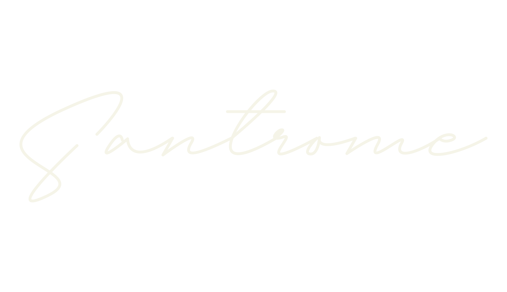 Santrome, cursive font preview