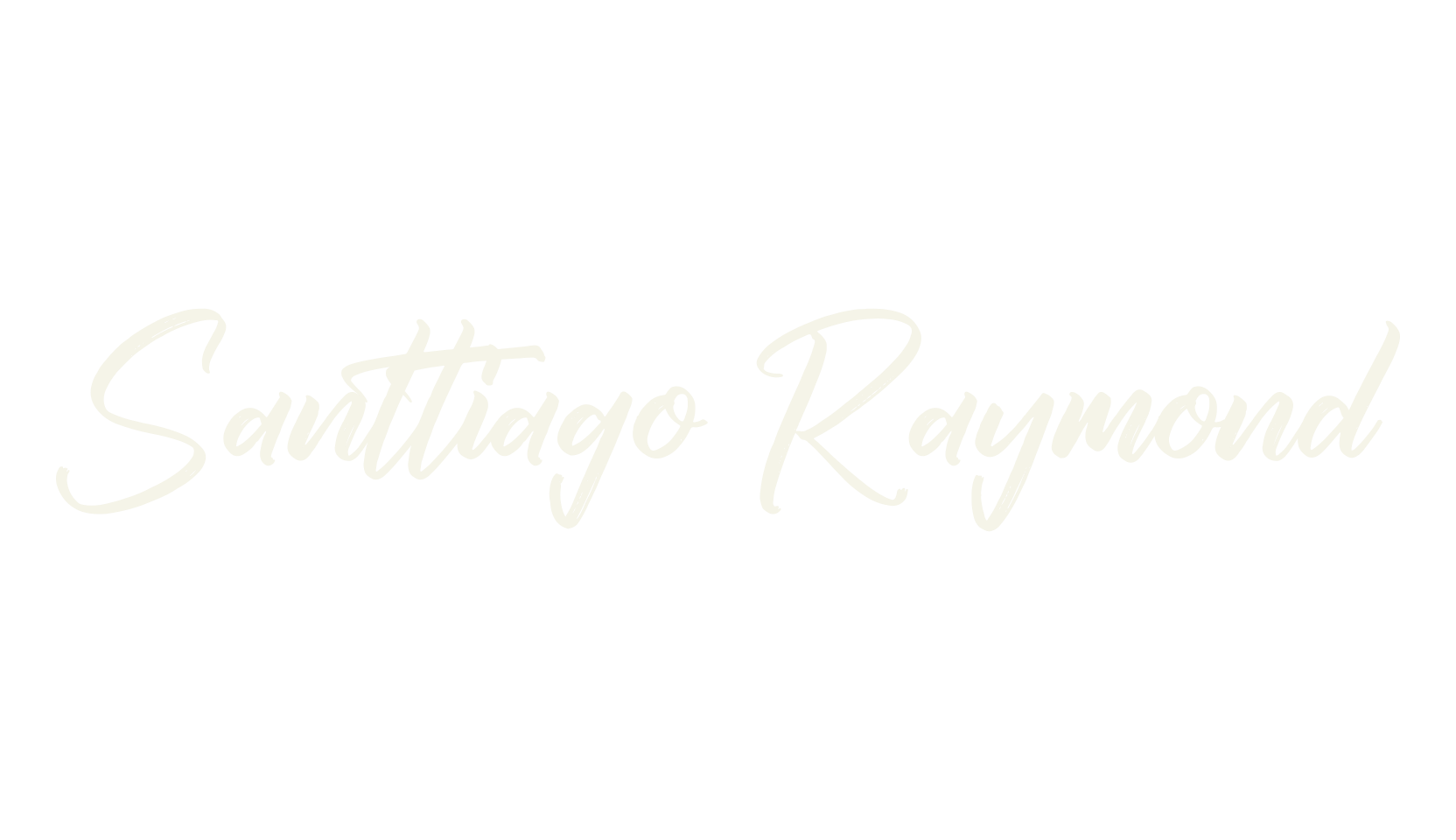 Santtiago Raymond, script font preview