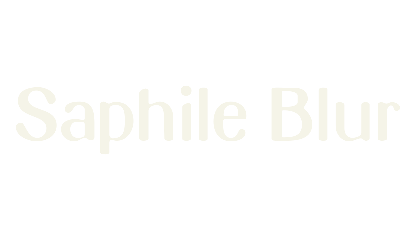 Saphile Blur, retro font preview