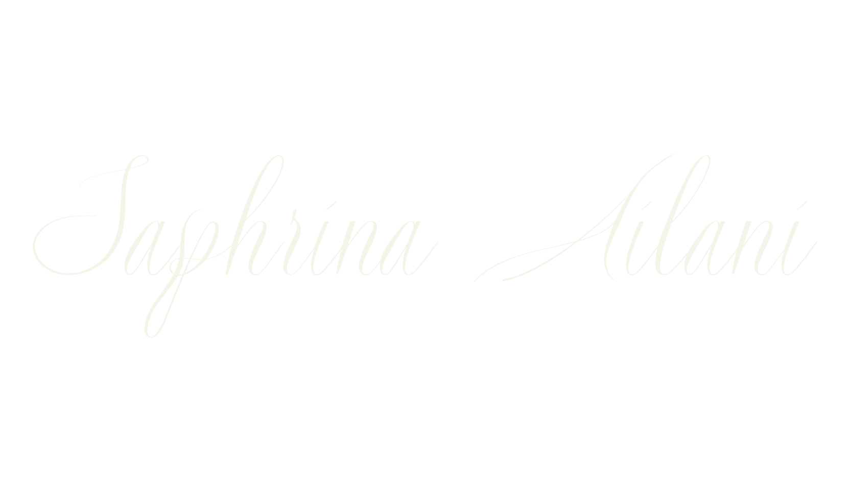 Saphrina Ailani, calligraphy font preview