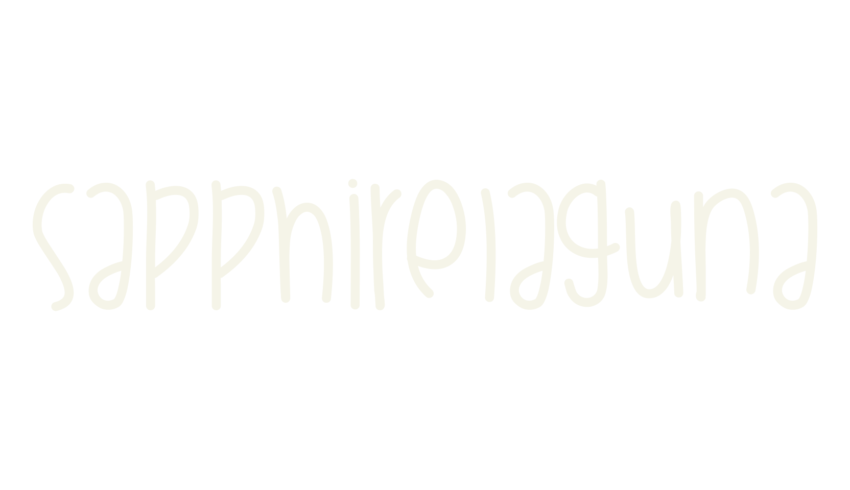 SapphireLaguna, handwritten font preview