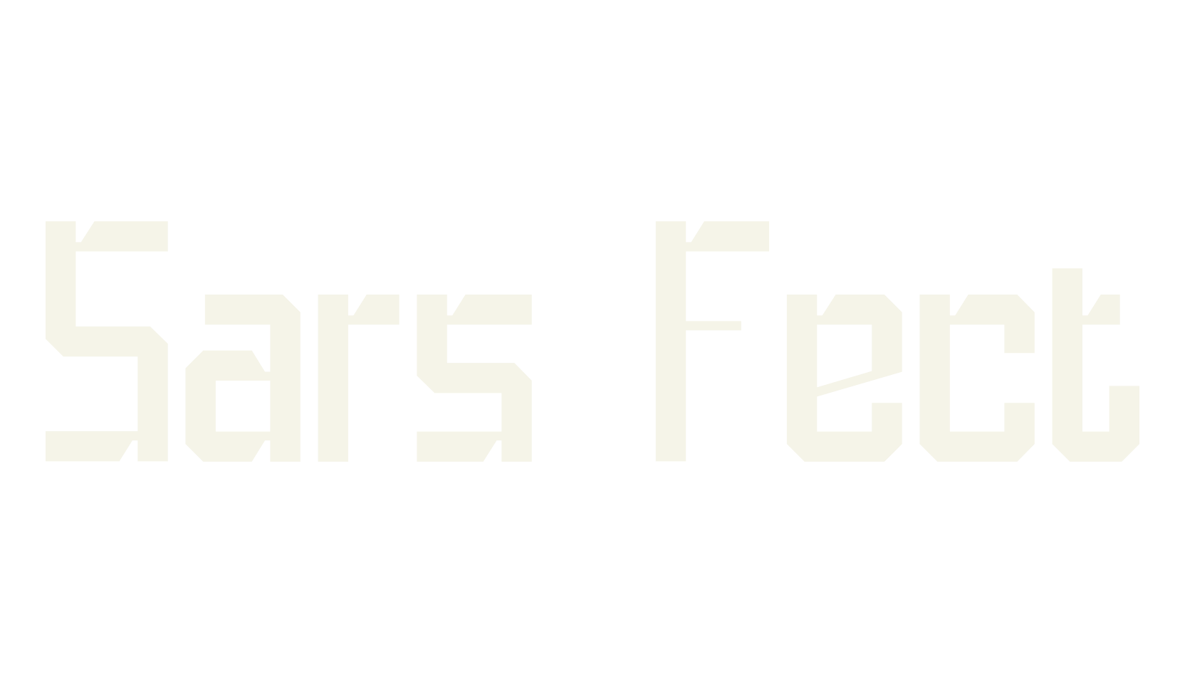 Sars Fect, modern font preview