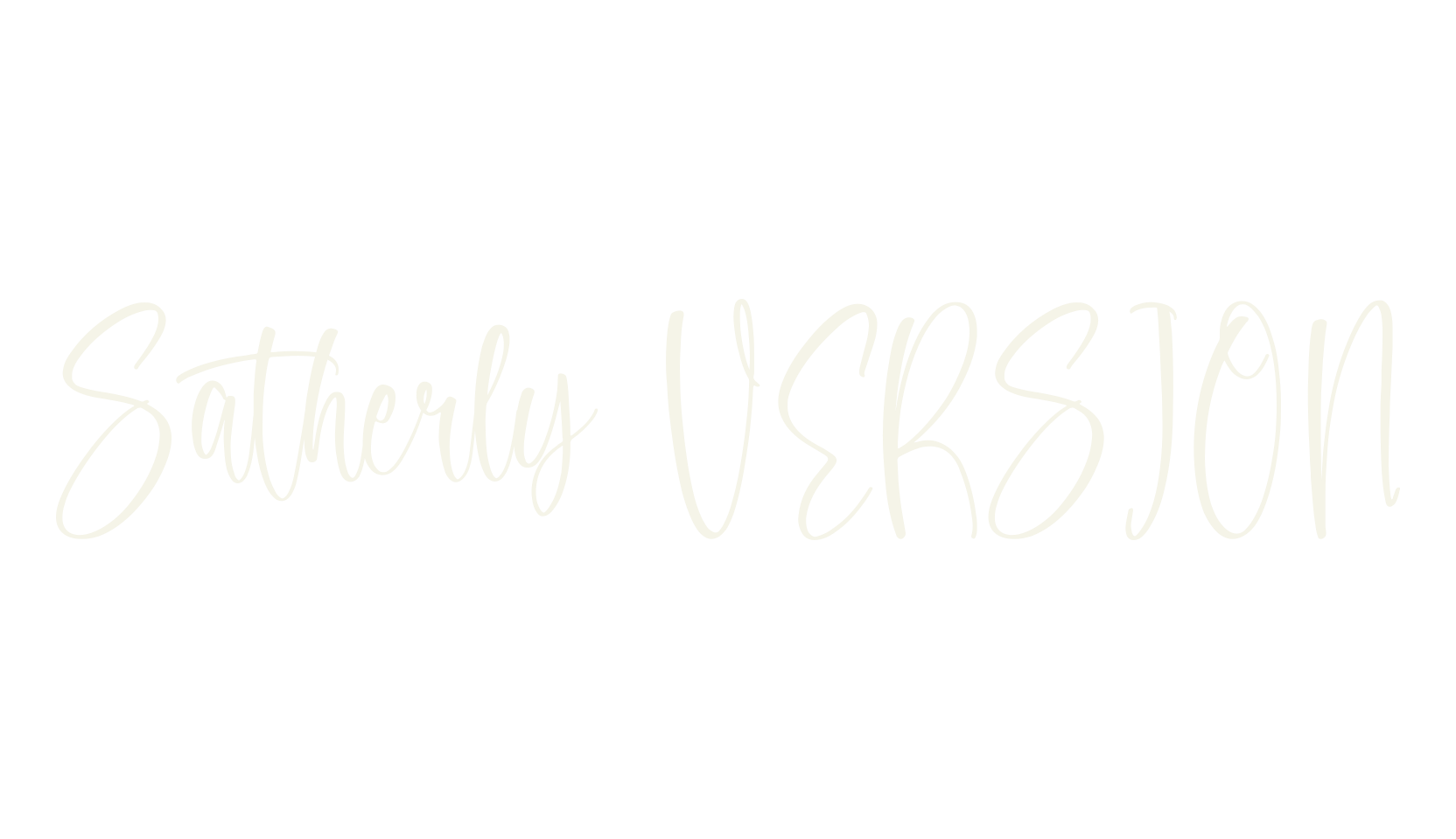 Satherly VERSION, script font preview