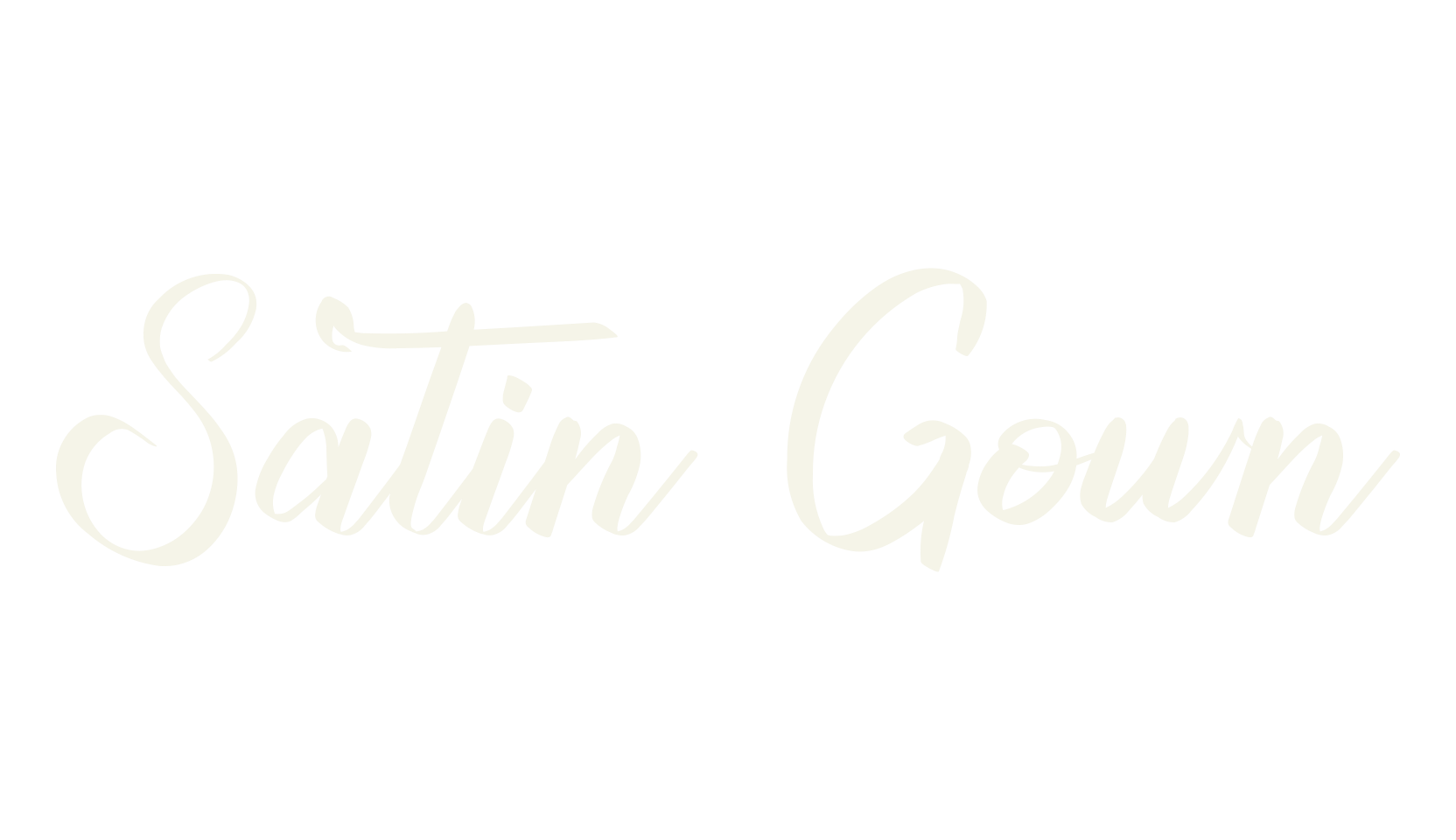 Satin Gown, calligraphy font preview