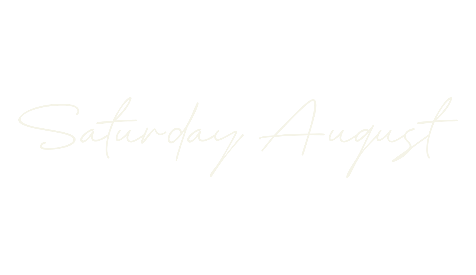 Saturday August, fashion script font preview