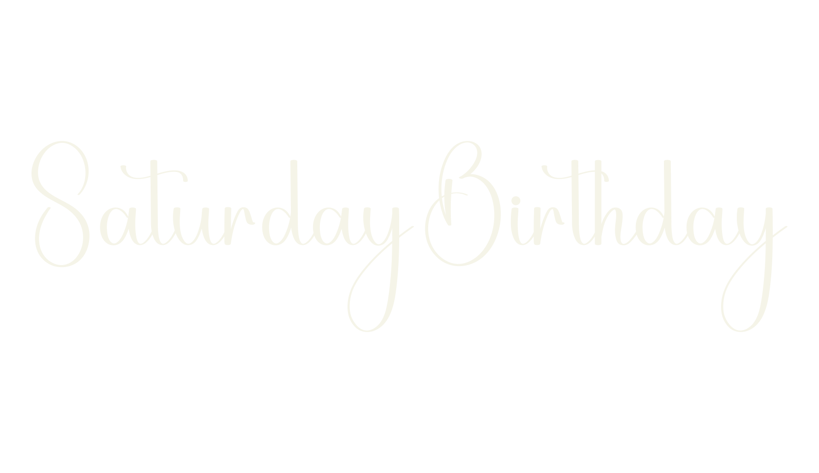 Saturday Birthday, cute font preview