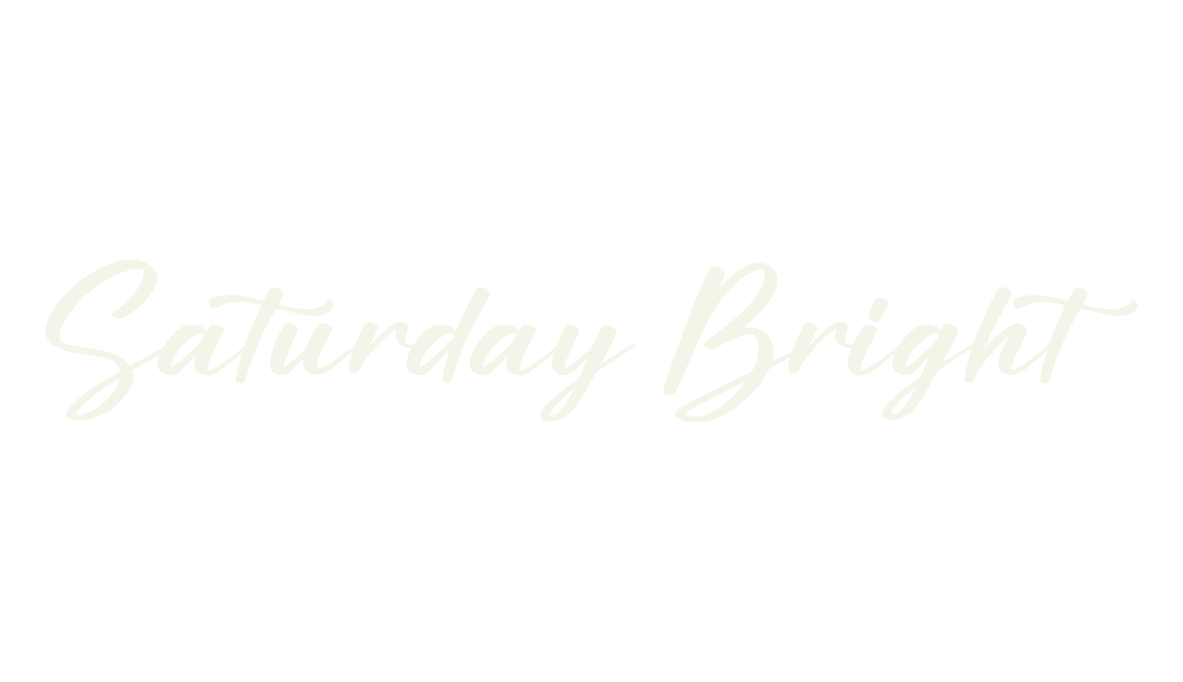 Saturday Bright, script font preview