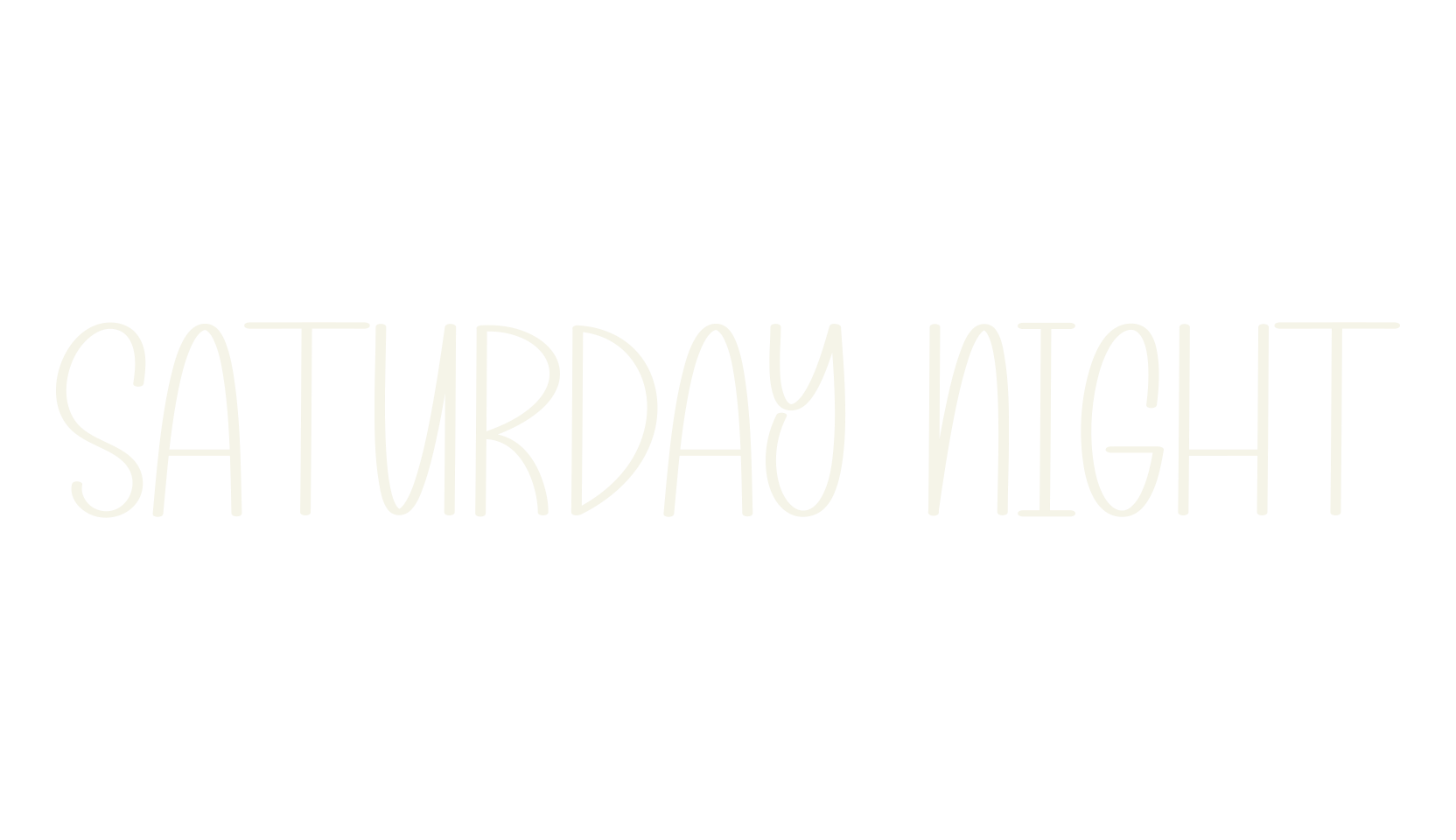 Saturday Night, handwriting font preview