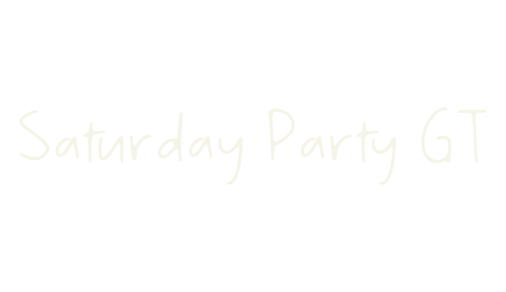 Saturday Party GT, cool font preview