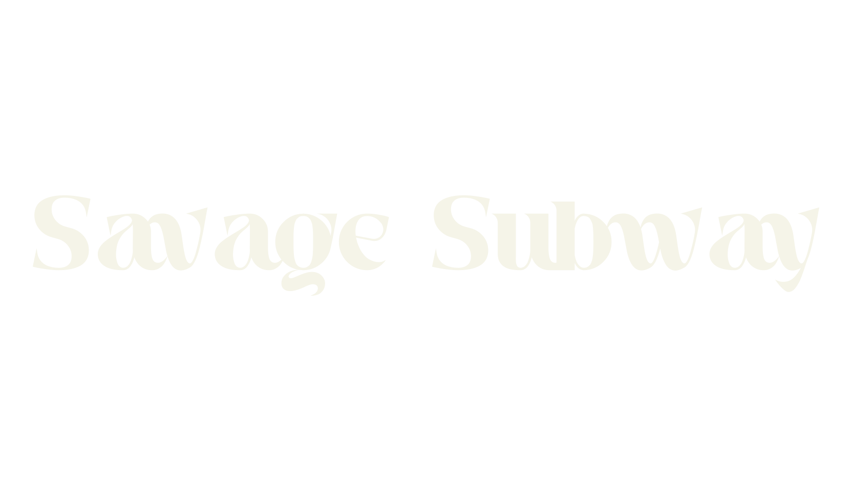 Savage Subway, movies font preview